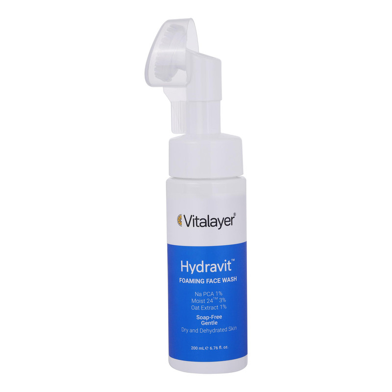 فوم شست‌وشوی صورت ویتالیر مدل Hydravit مناسب برای پوست خشک حجم 200 میلی‌لیتر