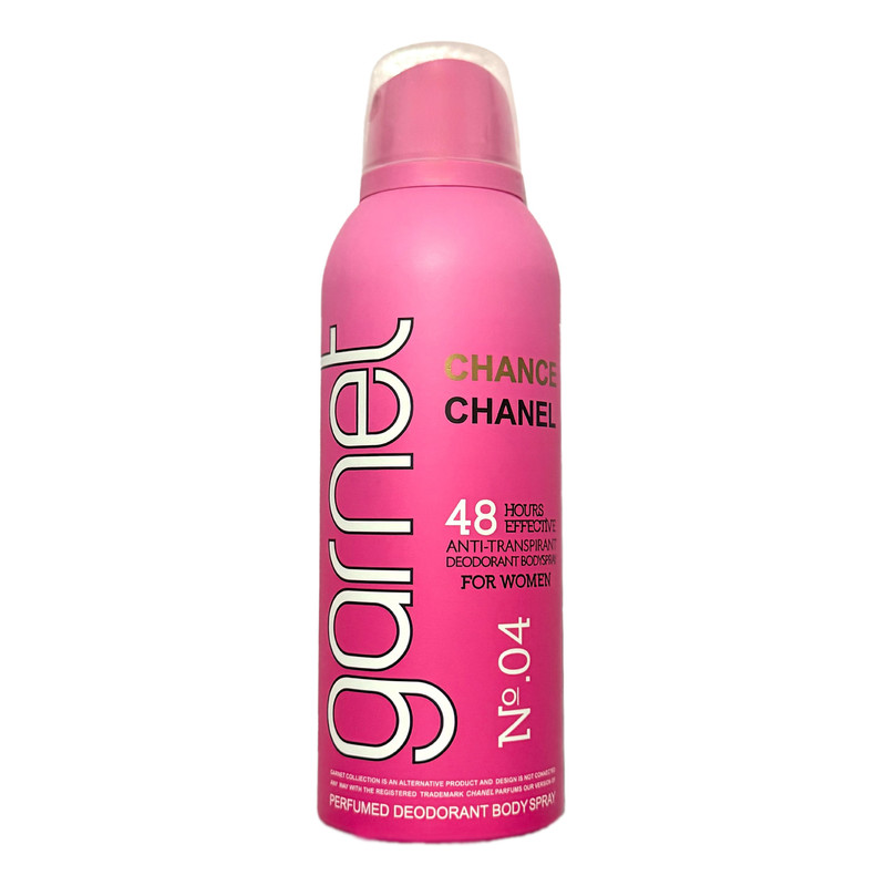 اسپری دئودورانت زنانه گارنت مدل Chanel Chance حجم 200 میلی‌لیتر