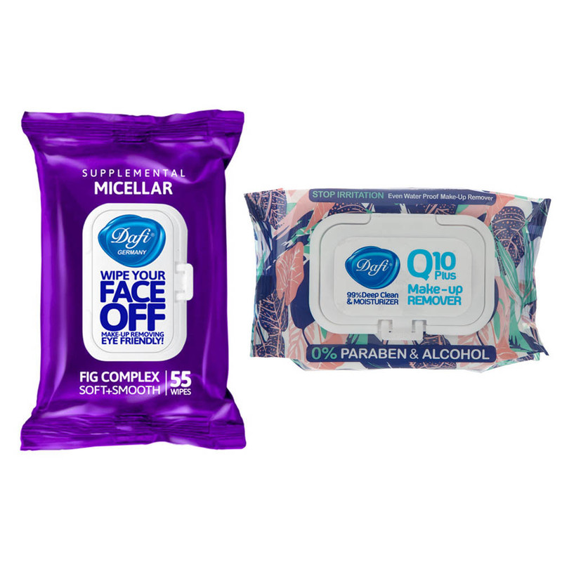 دستمال مرطوب دافی مدل MICELLAR - Q10 بسته 2 عددی