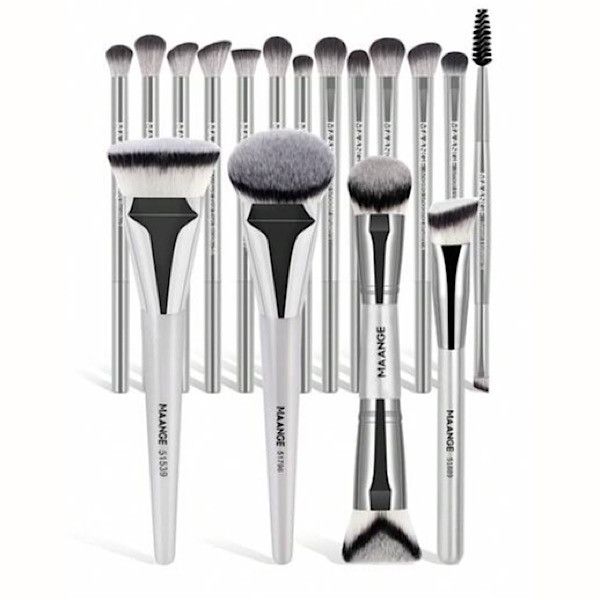 ست براش آرایشی مدل mg1700 بسته 17 عددی