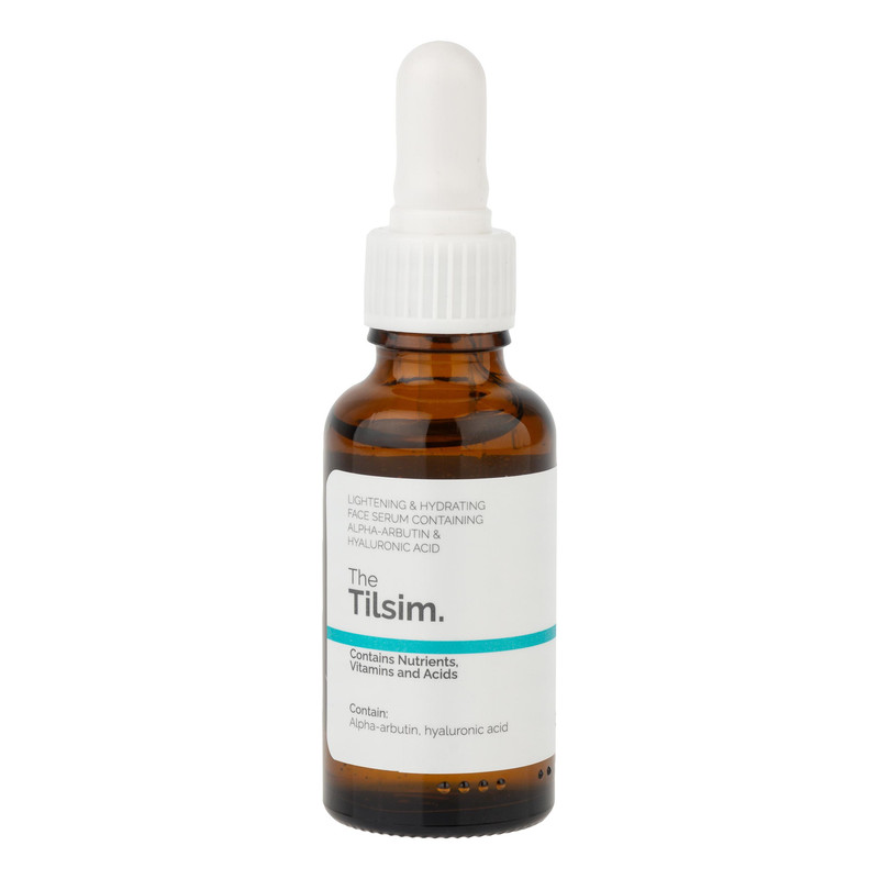 سرم روشن‌کننده و آبرسان پوست تیلسیم مدل Hyaluronic Acid & Alpha-arbutin مناسب برای انواع پوست حجم 30 میلی‌لیتر