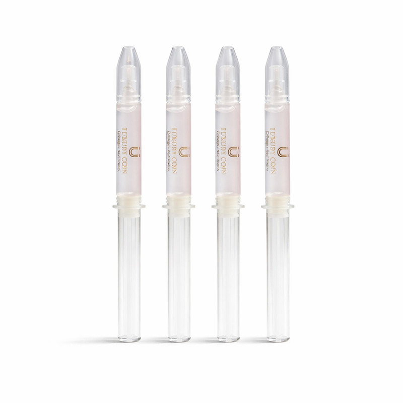 سرم تقویت کننده و ضدپیری پوست لاکچری کوین مدل collagen gel مناسب برای انواع پوست حجم 3 میلی لیتر بسته 4 عددی