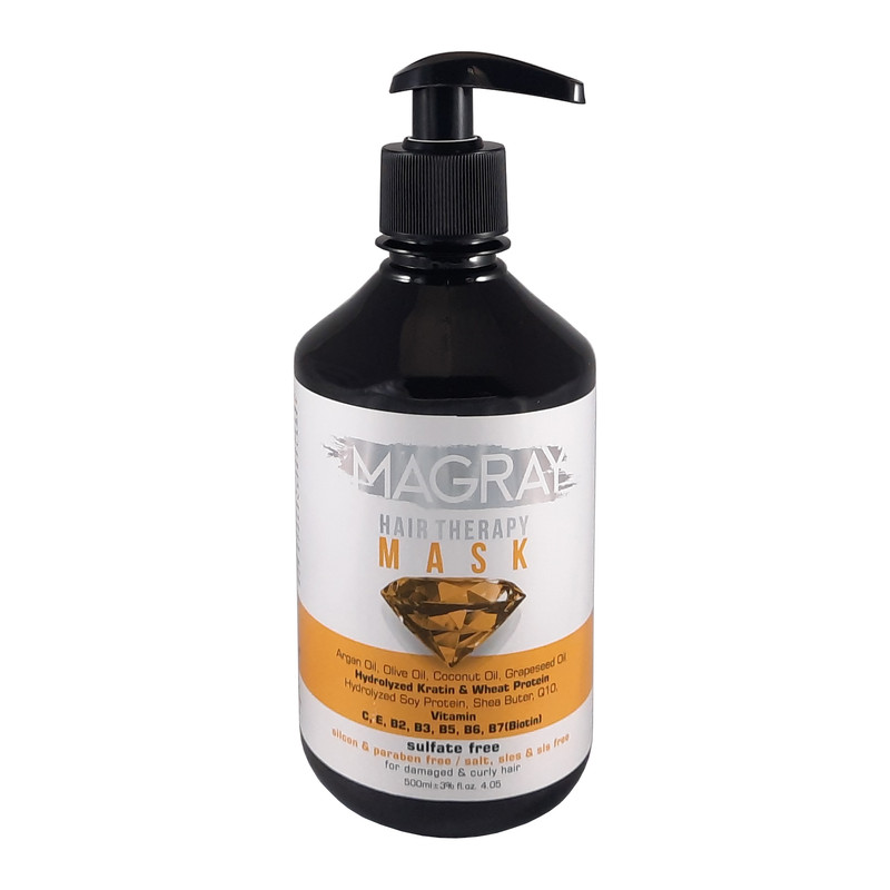 ماسک مو تقویت کننده ماگرای مدل Sulfate Free مناسب برای موی آسیب دیده و مجعد حجم 500 میلی لیتر