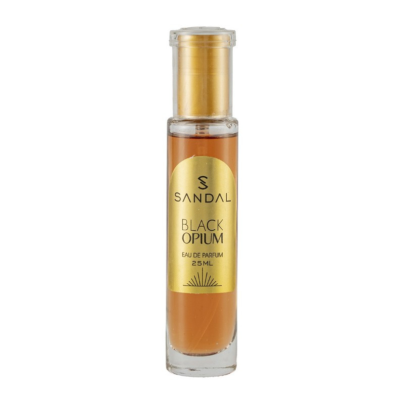 عطر جیبی زنانه صندل مدل بلک اپیوم با رایحه شیرین حجم ۲۵ میلی‌لیتر