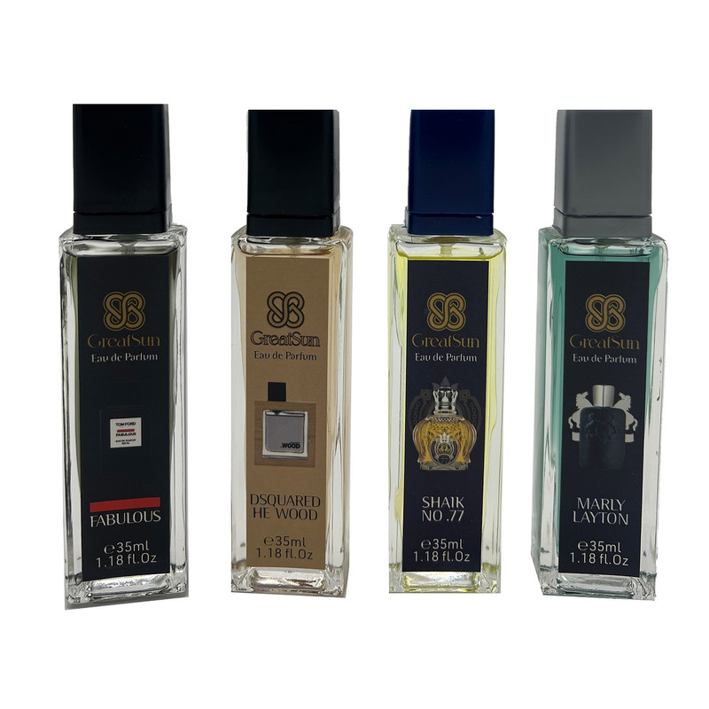 عطر جیبی مردانه گریت سان مدل GS409 با رایحه گرم و شیرین حجم 35 میلی لیتر بسته 4 عددی