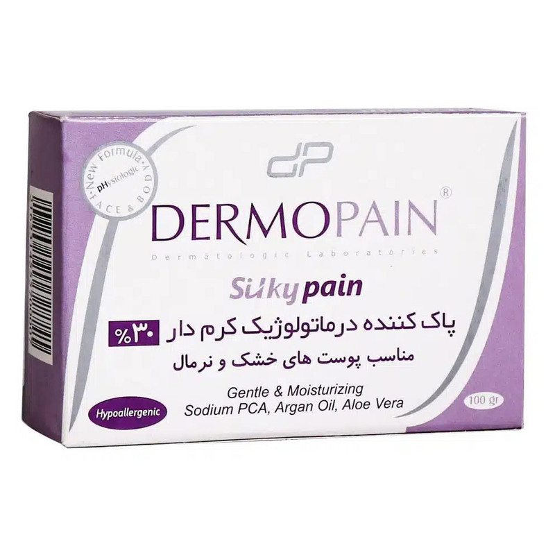 پن شستشو صورت درموپن مدل SILKYPAIN مناسب برای پوست خشک وزن 100 گرم