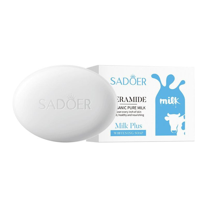 صابون شستشو صورت سادور مدل Milk plus مناسب برای انواع پوست وزن 100 گرم
