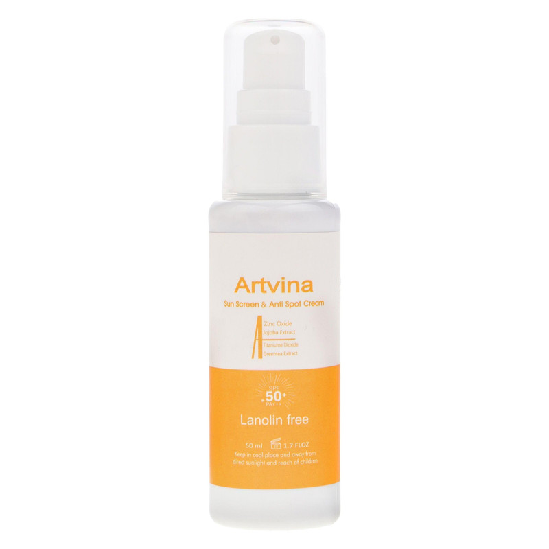 کرم ضد آفتاب بدون رنگ آرت وینا SPF 50 مدل Highly Effective ‌محافظ UVA ،UVB و PA+++، ضد حساسیت، ضد چروک و ضد پیری مناسب انواع پوست‌ حجم 50 میلی‌لیتر
