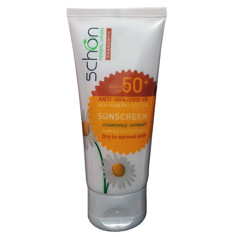کرم ضد آفتاب رنگی شون SPF 50  مدل Chamomile Extract مناسب پوست های خشک حجم 50 میلی لیتر