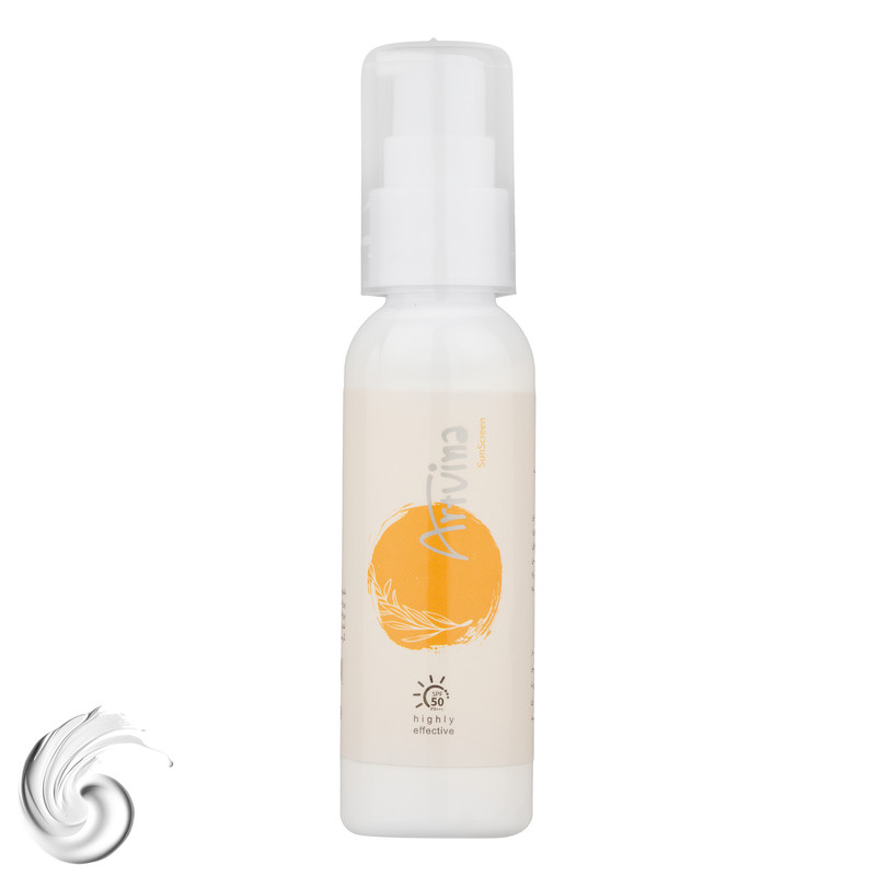 کرم ضد آفتاب بی‌رنگ صورت آرت وینا SPF 50 مدل Sun Guard ‌محافظ +++PA مناسب برای انواع پوست حجم 50 میلی‌لیتر