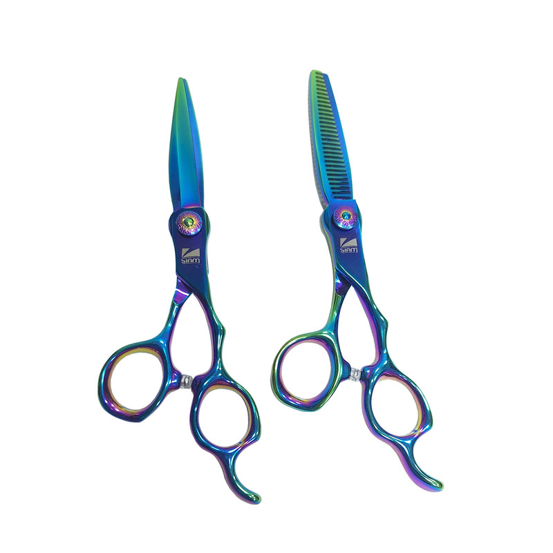 قیچی آرایشگاهی صیام مدل A-B60 -15 به همراه قیچی پیتاژ