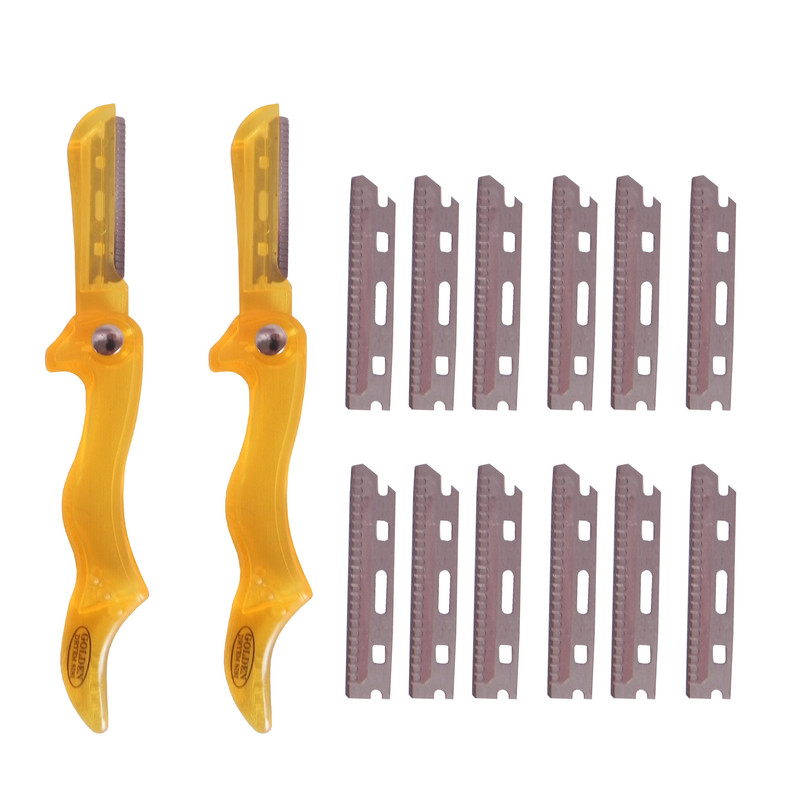 تیغ اصلاح ابرو کد 0087 بسته 2 عددی به همراه یدک 12 عددی