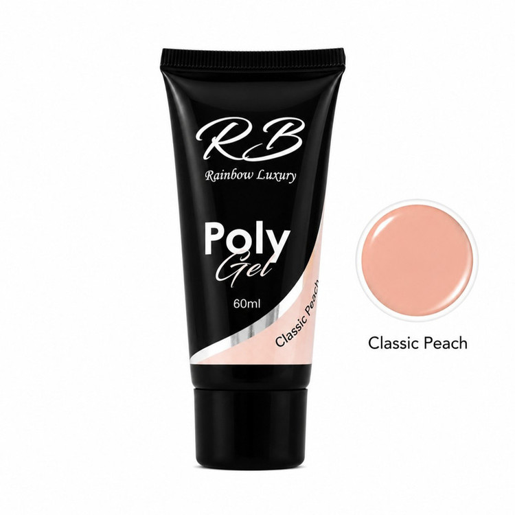 پلی ژل ناخن ار بی مدل Classic Peach حجم 60 میلیلیتر رنگ هلویی