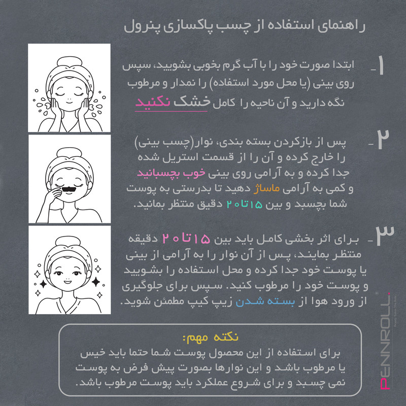 چسب پاک کننده بینی پنرول مدل PRD - Deep Blackhead Acne مجموعه 9 عددی