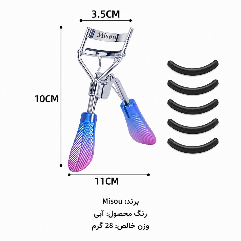 فرمژه میسو مدل MI-015 به همرا پد یدک بسته 6 عددی