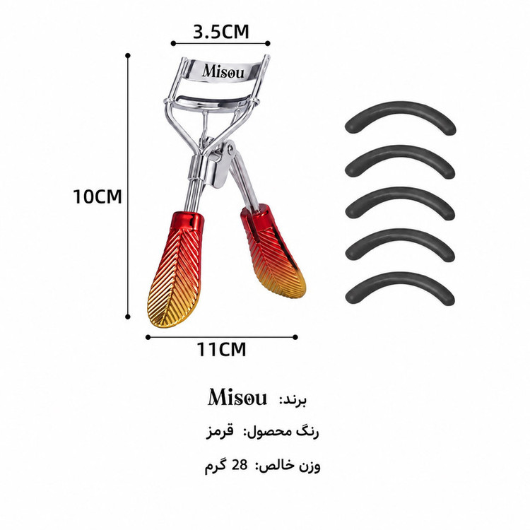 فرمژه میسو مدل MI-015 به همرا پد یدک بسته 6 عددی