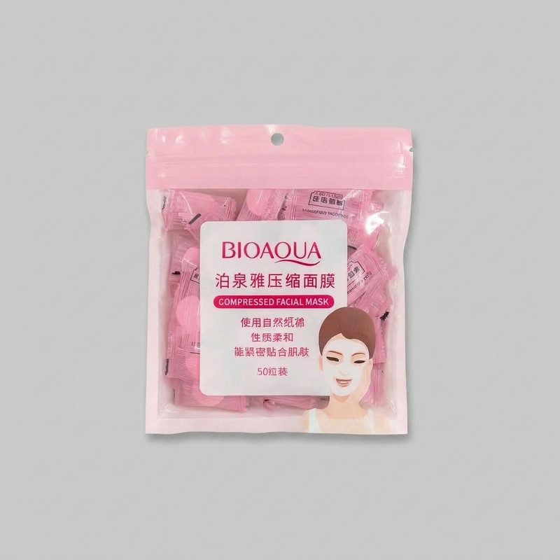 قرص ماسک ورقه ای صورت بی آکوا مدل candy بسته 50 عددی