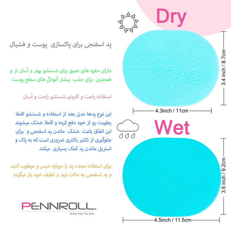 پد پاکسازی پوست پنرول مدل PRP Facial Toast X2 بسته 2 عددی