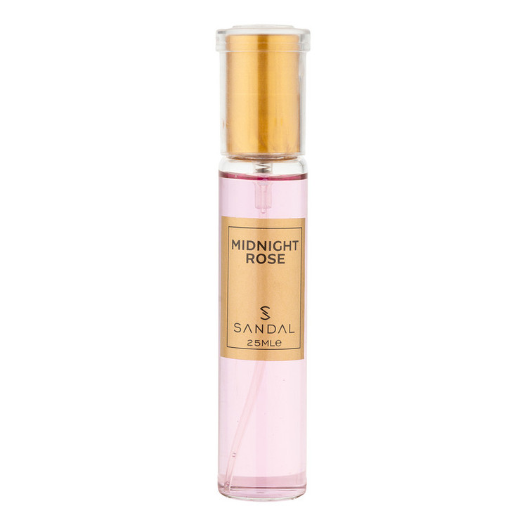 عطر جیبی زنانه صندل مدل Lancome Midnight rose با رایحه شیرین و گرم حجم 25 میلیلیتر