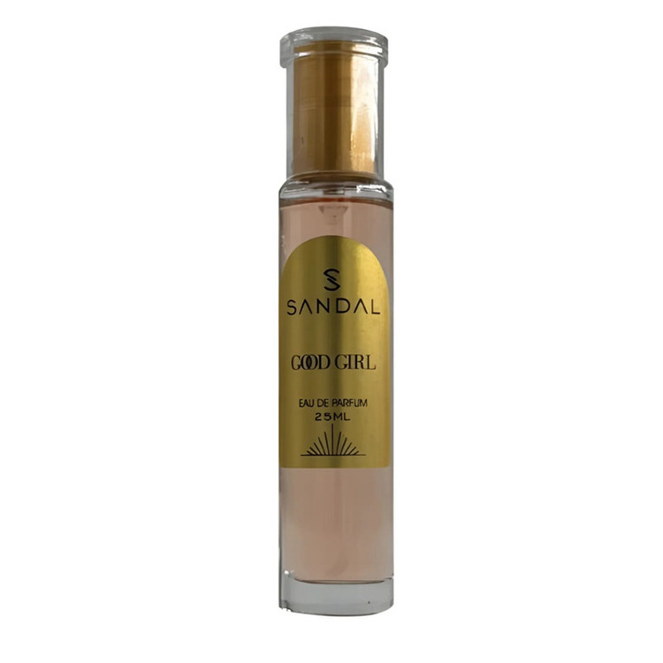 عطر جیبی زنانه صندل مدل گودگرل با رایحه تلخ حجم ۲۵ میلیلیتر