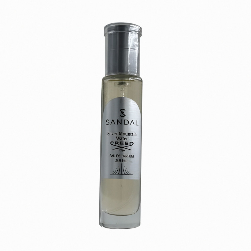 عطر جیبی مردانه صندل مدل سیلور کرید با رایحه خنک حجم ۲۵ میلی‌لیتر