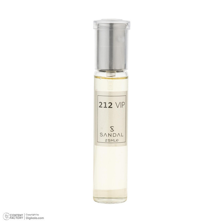 عطر جیبی مردانه صندل مدل 212vip با رایحه تند و خنک حجم 25 میلیلیتر