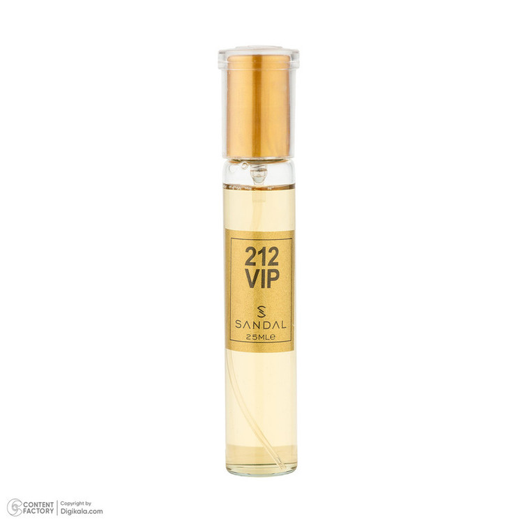 عطر جیبی زنانه صندل مدل 212 VIP WOMEN با رایحه شیرین و گرم حجم 25 میلیلیتر