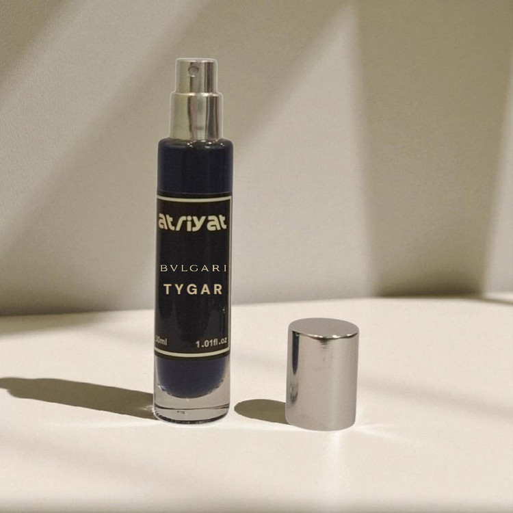 عطر جیبی عطریات مدل بولگاری تایگار با رایحه خنک حجم 30 میلیلیتر
