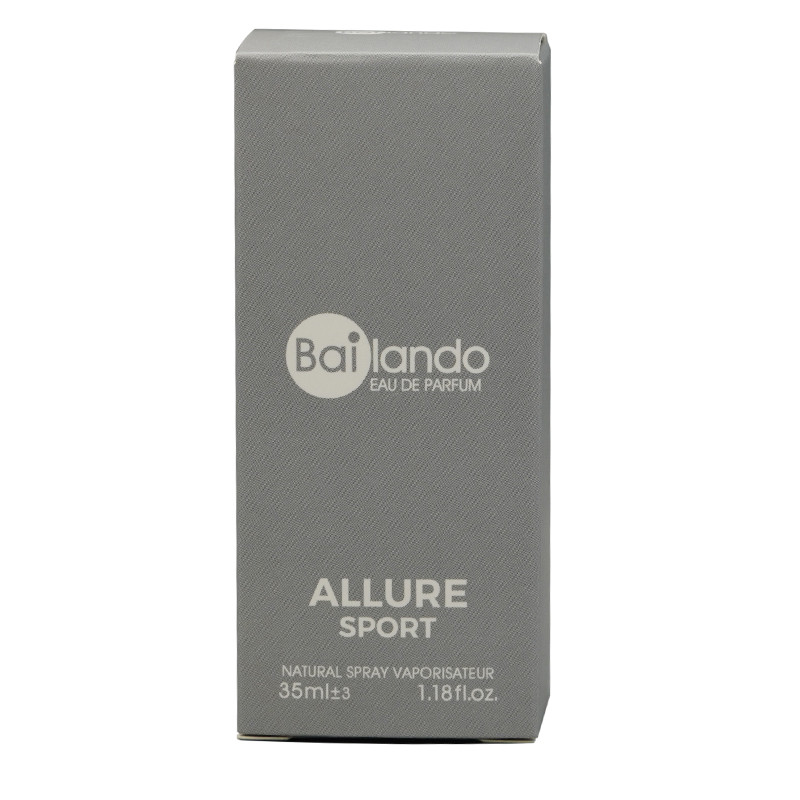 عطر جیبی مردانه بایلندو مدل آلور اسپورت ALLURE SPORT با رایحه شیرین حجم 35 میلیلیتر