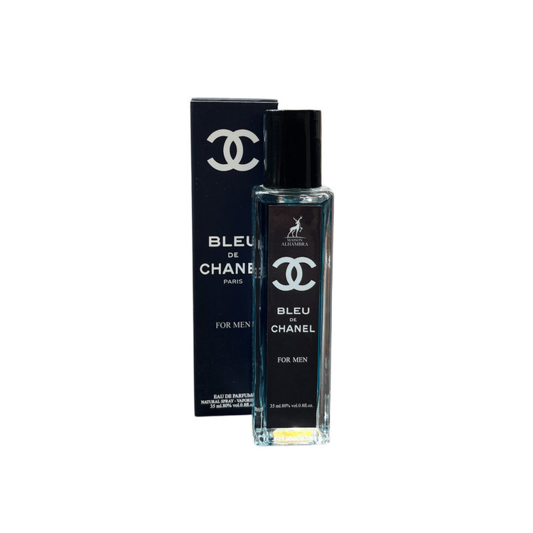 عطر جیبی مردانه الحمبرا مدل BLEU DE CHANEL با رایحه تند و خنک حجم ۳۵ میلی لیتر
