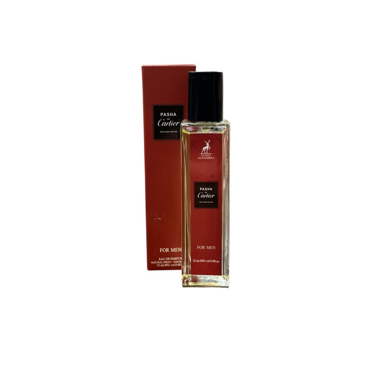 عطر جیبی مردانه الحمبرا مدل Cartier با رایحه تلخ و خنک حجم ۳۵ میلی لیتر