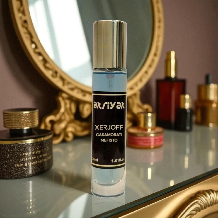 عطر جیبی مردانه عطریات مدل کازاموراتی مفیستو با رایحه خنک حجم 30 میلیلیتر