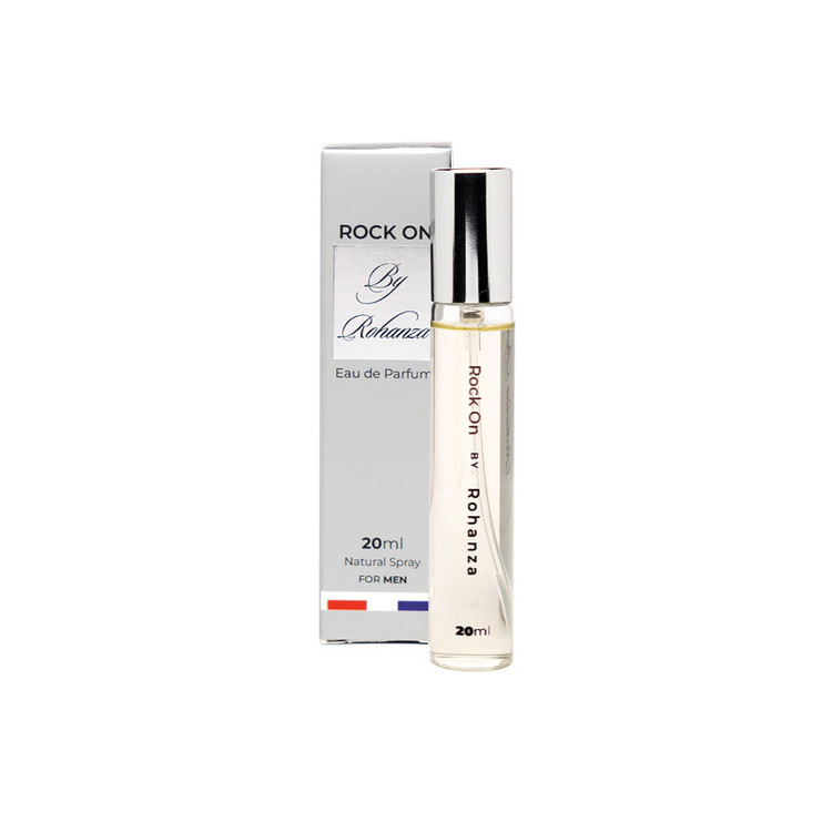 عطر جیبی مردانه روهانزا مدل Rock On با رایحه خنک حجم ۲۰ میلیلیتر
