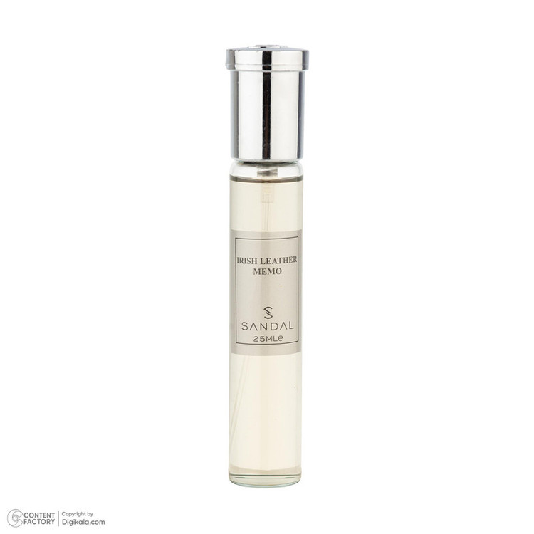 عطر جیبی مردانه صندل مدل Irish leather Memo با رایحه تلخ حجم 25 میلیلیتر