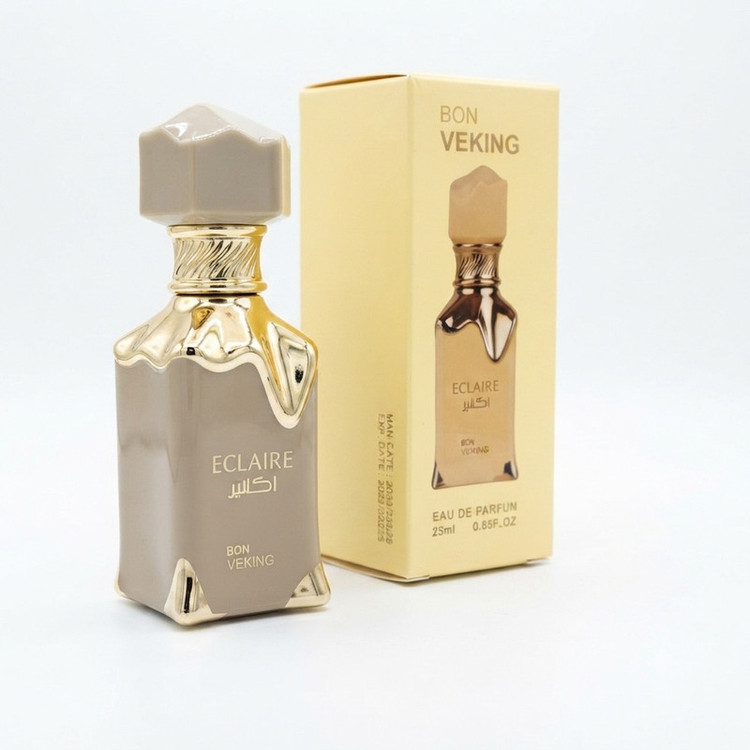 عطر جیبی زنانه وکینگ مدل اکلایر با رایحه گرم و شیرین حجم ۲۵ میلی لیتر