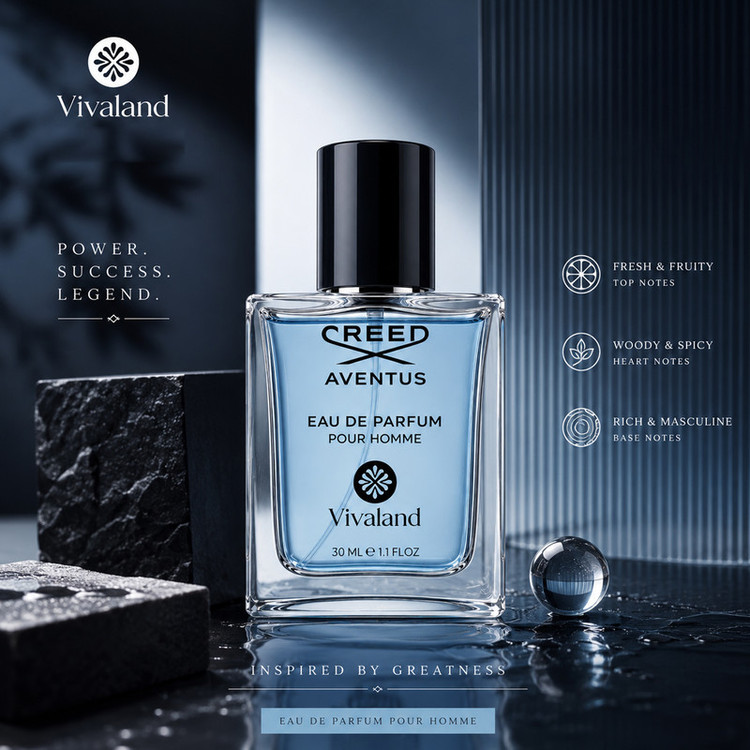 عطر جیبی مردانه ویوالند مدل CREED Aventus با رایحه خنک حجم 30 میلیلیتر