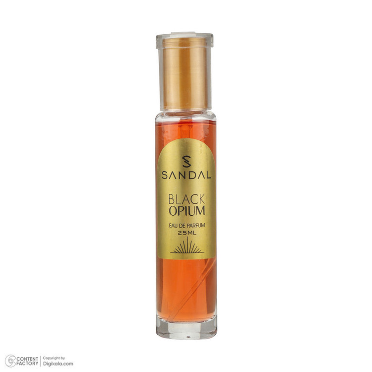 عطر جیبی زنانه صندل مدل Black opium با رایحه شیرین حجم 25 میلیلیتر