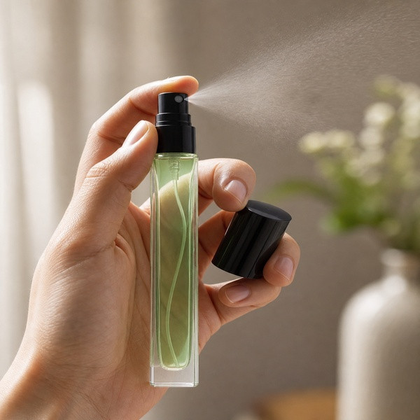 محفظه نگهدارنده عطر مدل شیشه ای مکعب ظرفیت 10 میلیلیتر