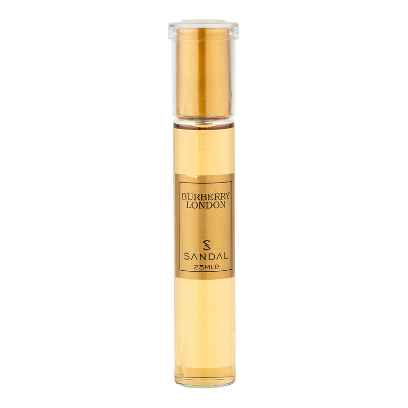 عطر جیبی زنانه صندل مدل BURBERRY LONDON با رایحه شیرین و گرم حجم 25 میلی‌لیتر