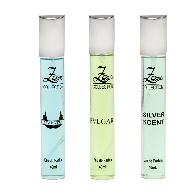 عطر جیبی زوا مدل اینوکتوس بولگاری سیلورسنت با رایحه گرم حجم 40 میلی‌لیتر مجموعه 3 عددی