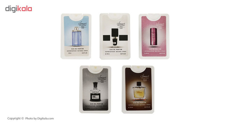 عطر جیبی مردانه اسمارت کالکشن حجم 20 میلی لیتر بسته 5 عددی