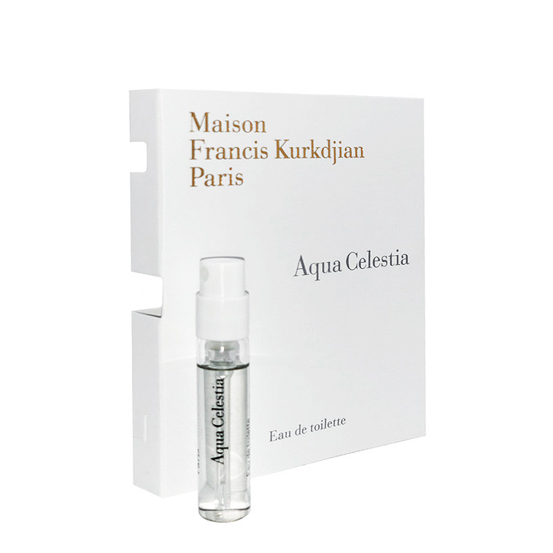 عطر جیبی میسون فرانسیس کورکجان مدل Aqua Celestia با رایحه خنک حجم 2 میلی‌لیتر