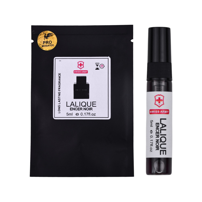 عطر جیبی مردانه سوئیس آرمی مدل لالیک نویر با رایحه خنک حجم 5 میلی‌لیتر