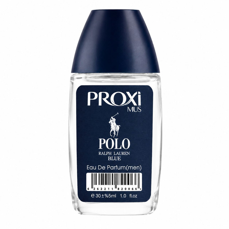عطر جیبی مردانه پروکسی مدل Polo Blue با رایحه تند و چوبی حجم 30 میلیلیتر