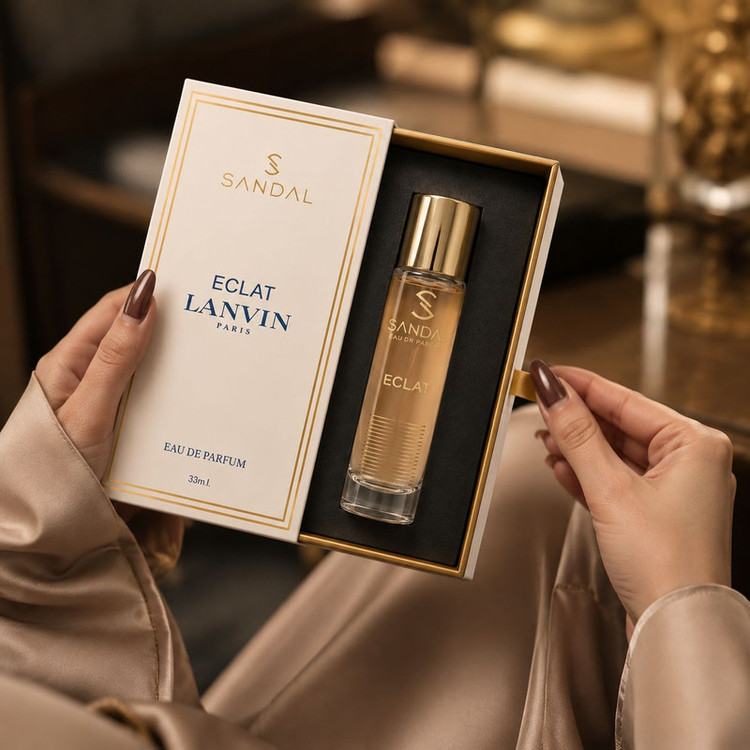 عطر جیبی زنانه صندل مدل اکلت لانوین با رایحه شیرین حجم 33 میلیلیتر