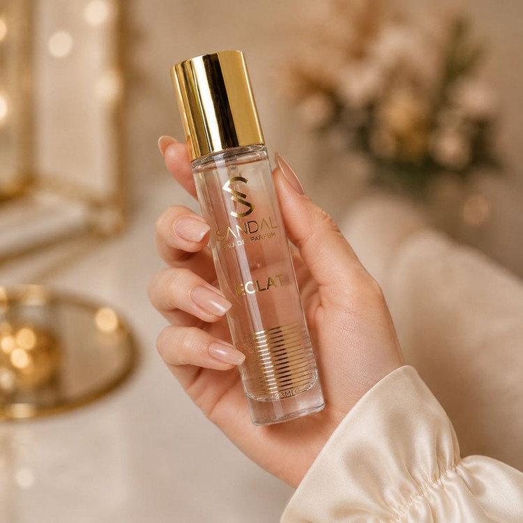 عطر جیبی زنانه صندل مدل اکلت لانوین با رایحه شیرین حجم 33 میلیلیتر