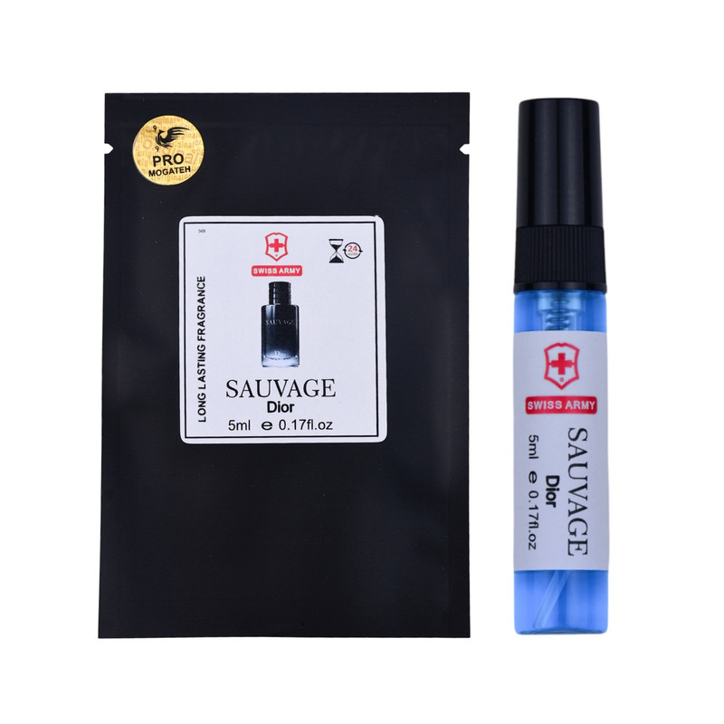 عطر جیبی مردانه سوئیس آرمی مدل ساواج دیور با رایحه خنک حجم 5 میلی‌لیتر