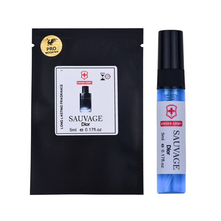 عطر جیبی مردانه سوئیس آرمی مدل ساواج دیور با رایحه خنک حجم 5 میلیلیتر