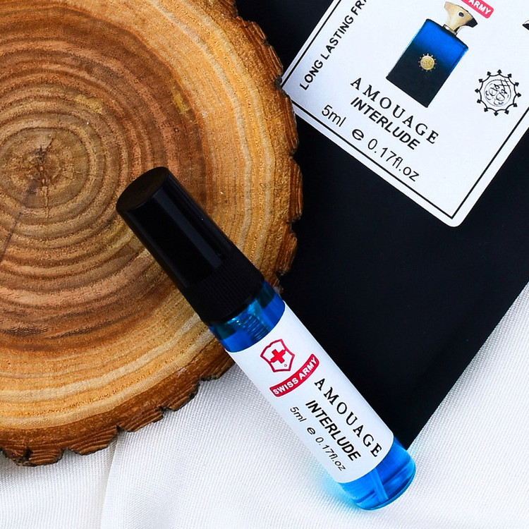 عطر جیبی مردانه سوئیس آرمی مدل اینترلود آمواج با رایحه گرم، تلخ حجم 5 میلیلیتر