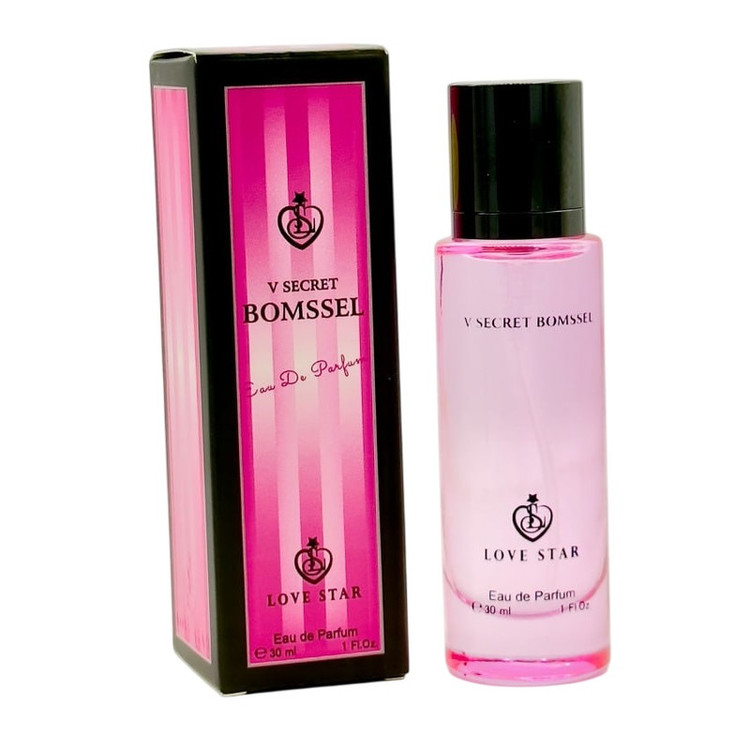 عطر جیبی لاو استار مدل بلک اوپیوم با رایحه گرم حجم 30 میلی لیتر به همراه عطر جیبی لاو استار مدل بامب شل با رایحه خنک حجم 30 میلیلیتر